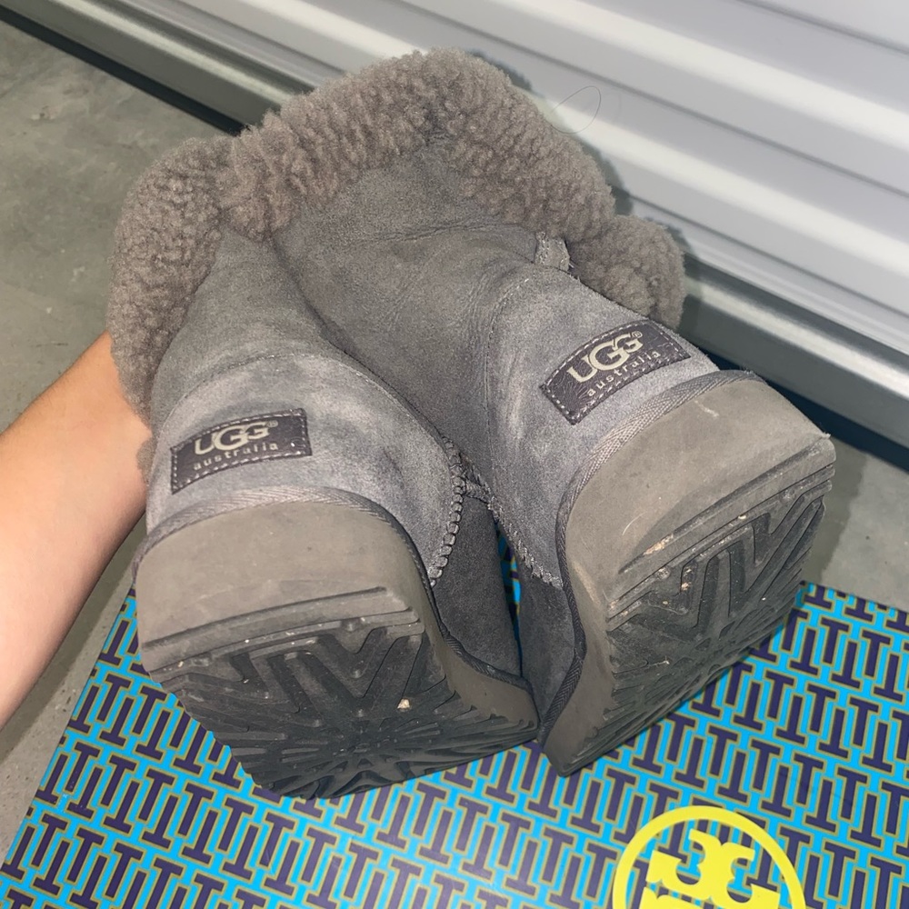 Gray Furry Ugg Boots - image 4
